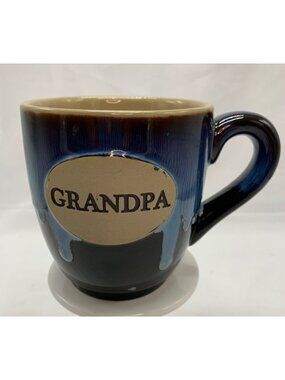Grandpa Ceramic Coffee Mug By Burton+Burton Blue & Brown Ombre